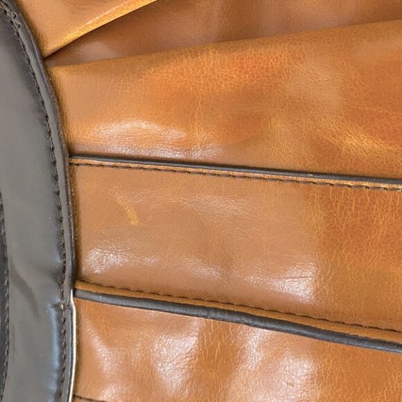 Espe Tan Vegan Leather Balloon  Bag with Shoulder Strap - Picture 5 of 13